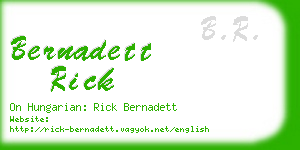 bernadett rick business card